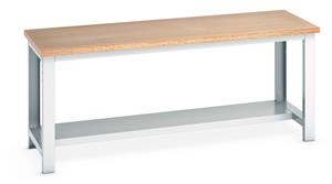 Bott MPX Top Workbench with Half Shelf - 2000Wx750Dx840mmH Benches with Half Depth Shelf 41003181 